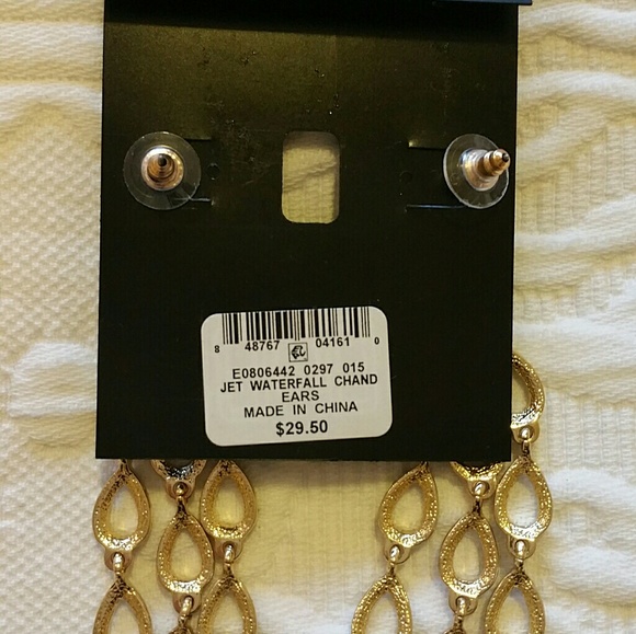 NWT INC Black and Gold Earrings - Picture 5 of 5